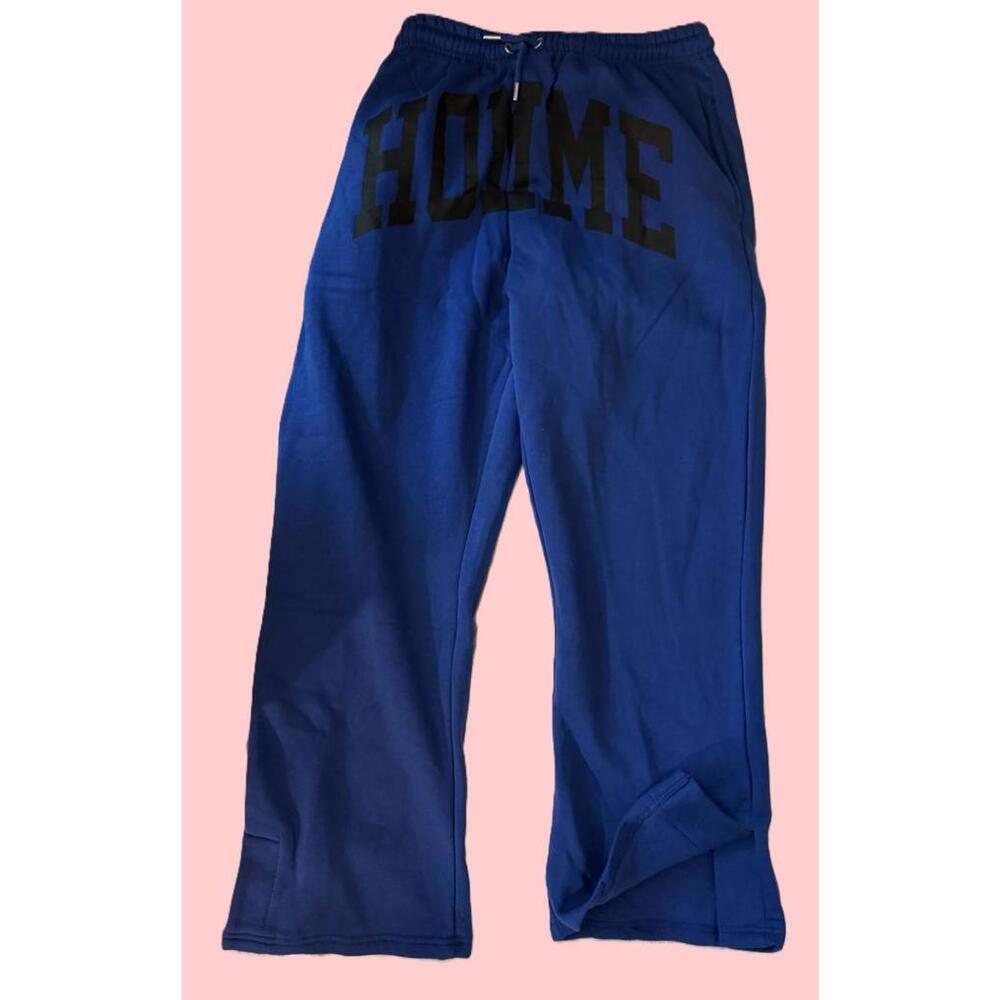 BoohooMAN Blue Sweatpants Joggers Homme All Time Champions Streetwear Mens L New